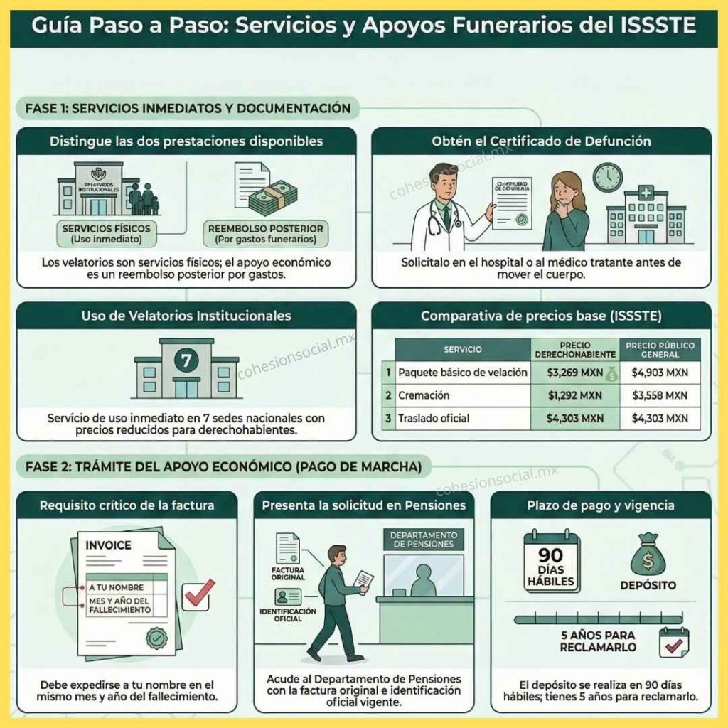infografía servicios funerarios issste